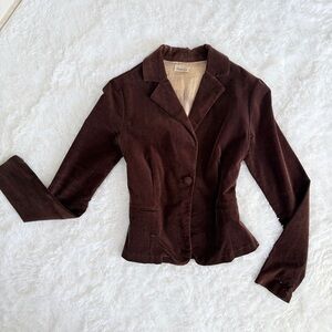 Y2K Charlotte Russe Brown Suede Style Blazer.
